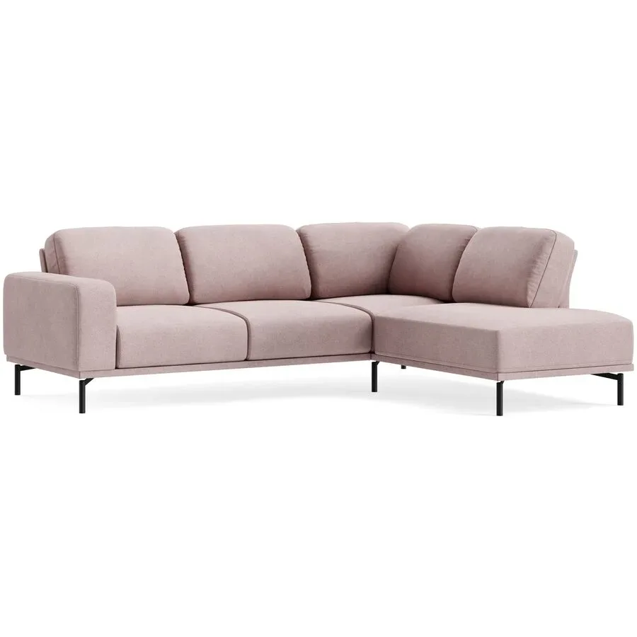 Ecksofa Maja Rot Stoff 249 cm 207 cm - Farbe: BROOKLYN - 19 lilly - Möbel Konfigurator: Traummöbel individuell zusammenstellen - Ecksofa