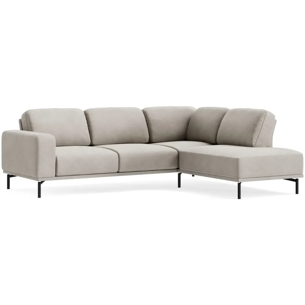 Ecksofa Maja Braun Stoff 249 cm 207 cm - Farbe: BROOKLYN - 9 cappuccino - Möbel Konfigurator: Traummöbel individuell zusammenstellen - Ecksofa