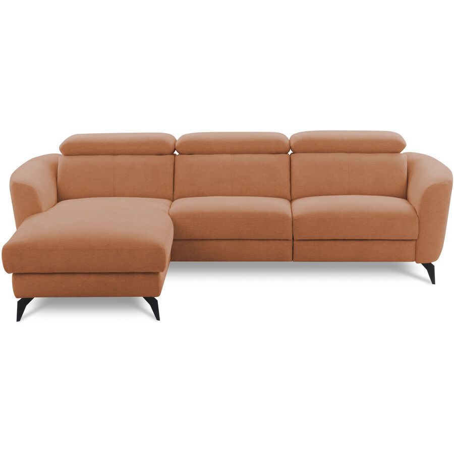 Simba Rot Stoff 261 cm 183 cm - Farbe: Ziegelrot - Material: Chenille - Ecksofa