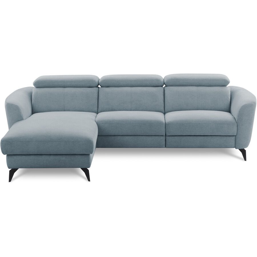 Simba Grau Stoff 261 cm 183 cm - Farbe: steingrau - Material: Chenille - Ecksofa