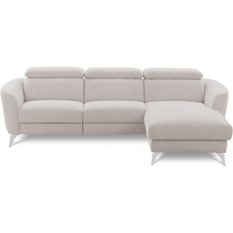 Ecksofa Simba Beige Stoff 261 cm 183 cm - Material: Chenille - Ecksofa