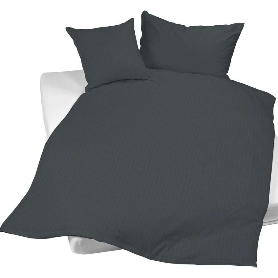 Night Fashion Duvetbezug Edi anthrazit 240 x 240cm - Duvetbezug