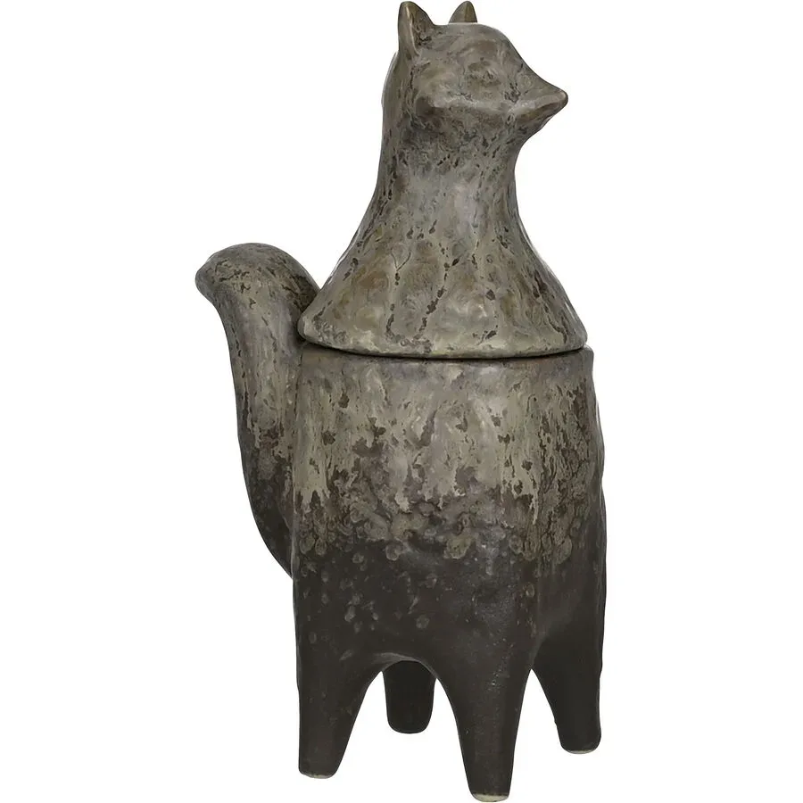 Dose Fox H15.5cm braun - Material: Keramik - Dose