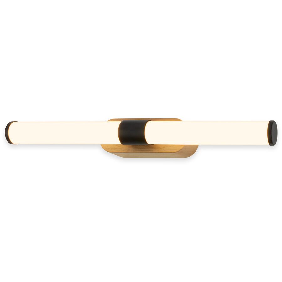 Badlampe Splash Holz/Kunststoff schwarz - LED - Lichtfarbe: Kaltes Tageslichtweiss - Badlampe- LED Energiesparlampe