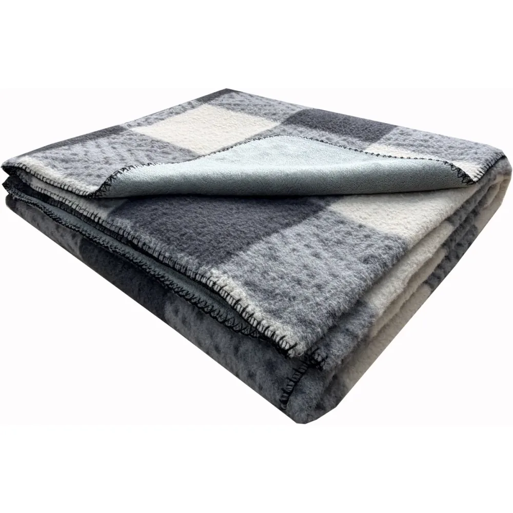 Wohndecke Wanda 150x200cm beige/navy - Material: 100% Baumwolle - Wohndecke
