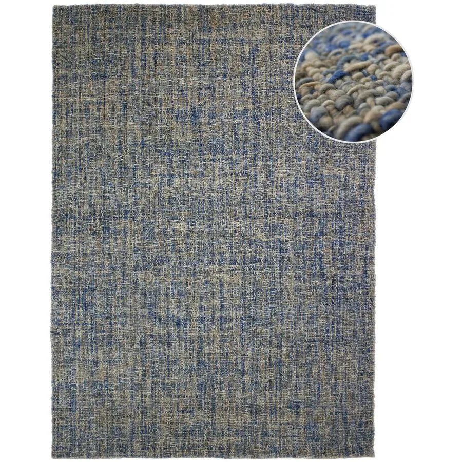 Teppich Hollena Blau Wolle B 200 T 290 cm - Material: 100% WOLLE