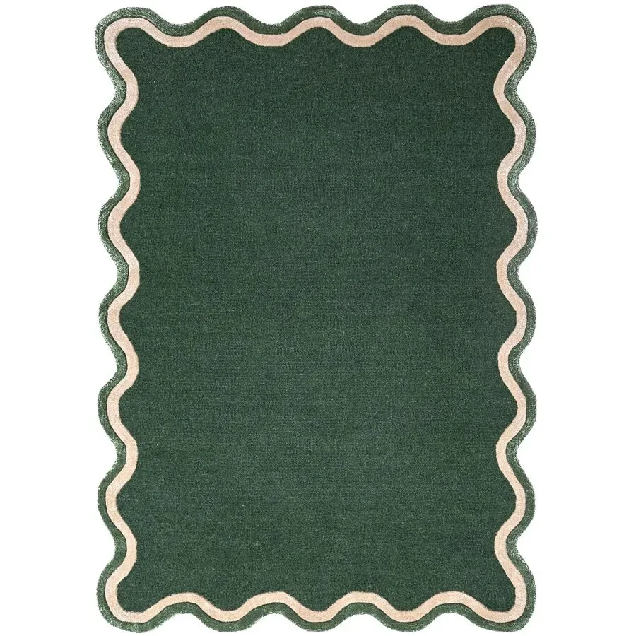 Teppich Rennia Grün Wolle/Viskose B 200 T 290 cm