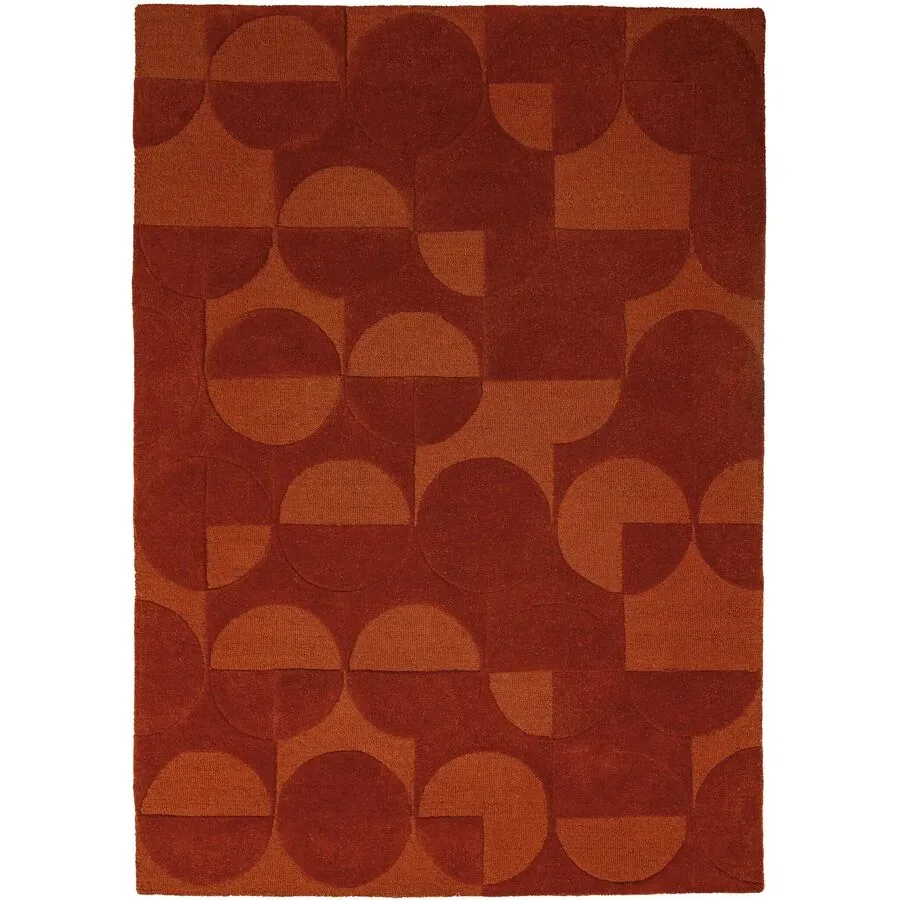Teppich Gabby Orange Wolle B 120 T 170 cm - Farbe: terrakotta - Material: 100% WOLLE