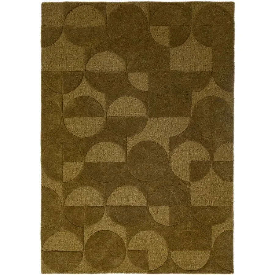 Teppich Gabby Grün Wolle B 160 T 230 cm - Farbe: olivgrün - Material: 100% WOLLE