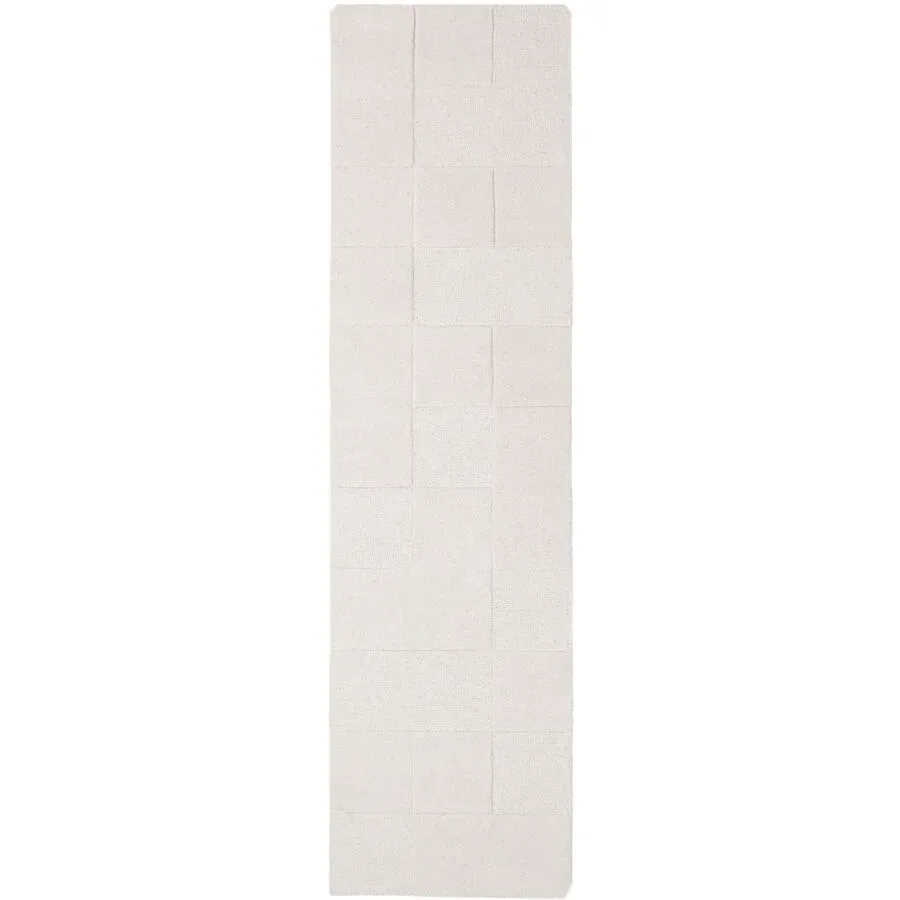 Teppich Calvella Beige Wolle B 60 T 230 cm - Farbe: Natur - Material: 100% WOLLE