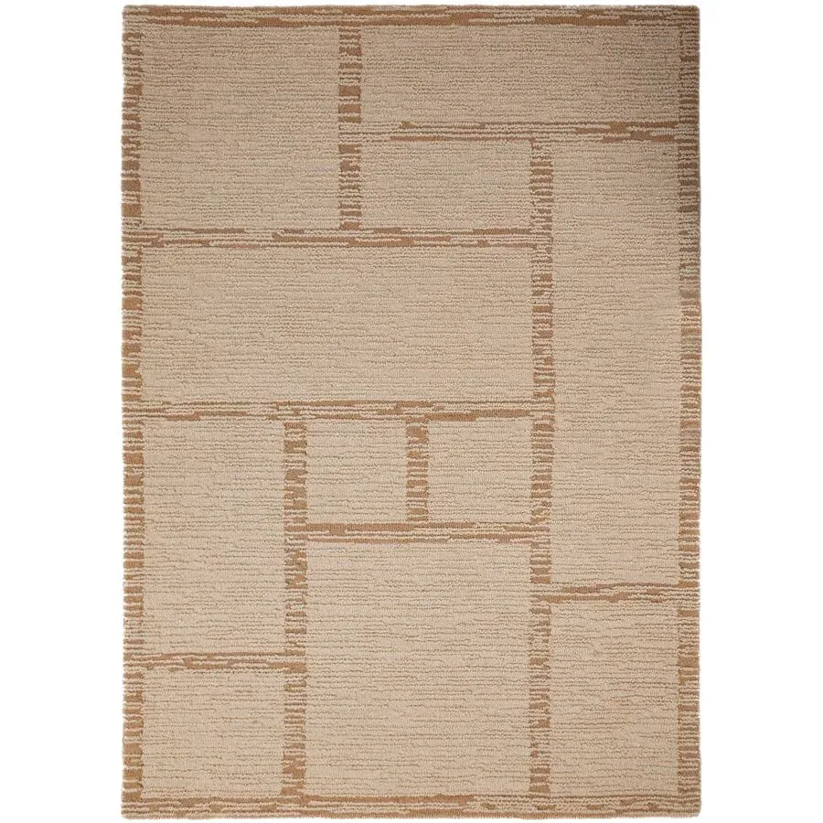 Teppich Holland Beige Wolle B 140 T 200 cm - Farbe: Natur - Material: 100% WOLLE