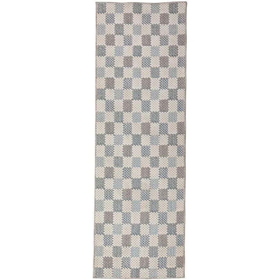 Teppich Madelin Blau Baumwolle/Polyester B 80 T 230 cm - Material: 80% BAUMWOLLE 20% POLYESTER - Teppich