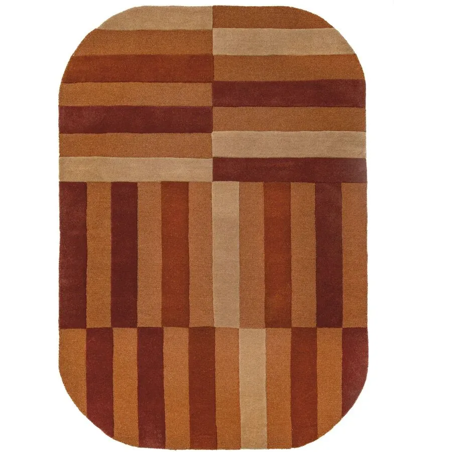 Teppich Elinor Orange Wolle B 140 T 200 cm - Farbe: TERRAKOTTA - Material: 100% WOLLE - Teppich