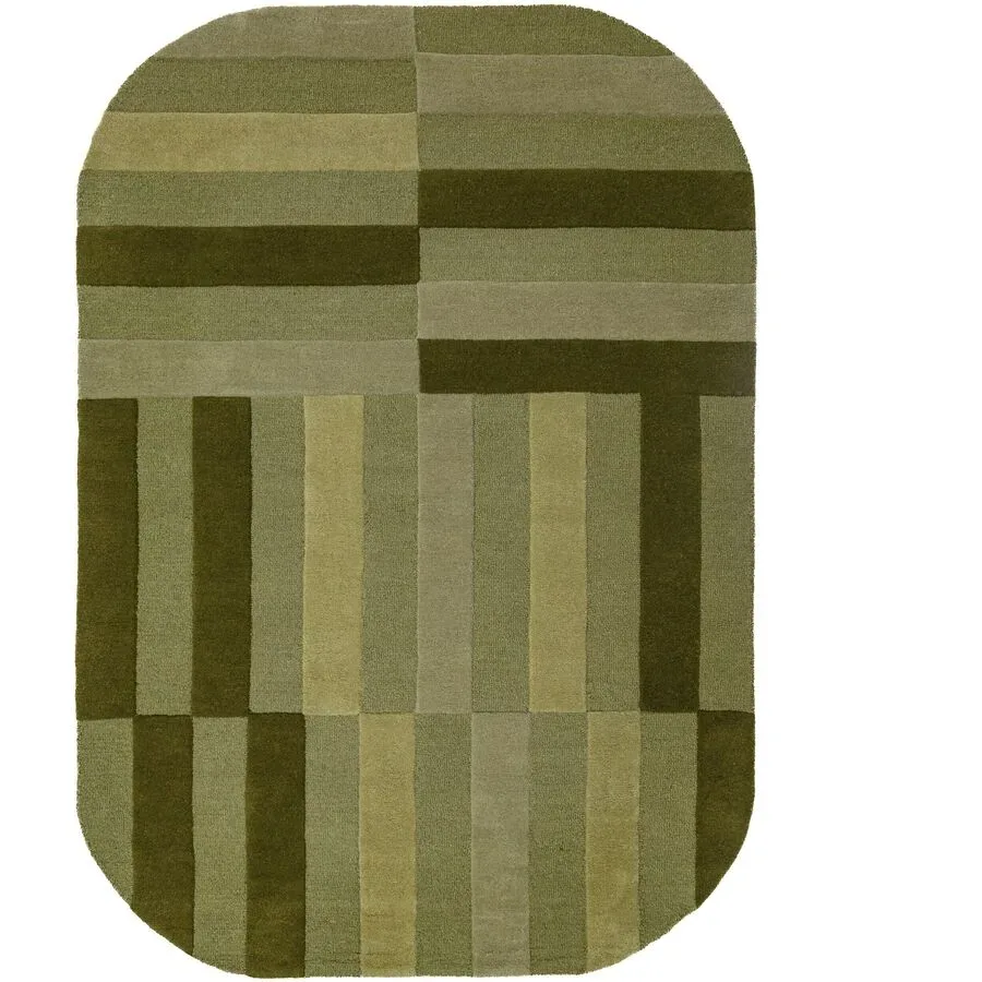 Teppich Elinor Grün Wolle B 140 T 200 cm - Material: 100% WOLLE - Teppich