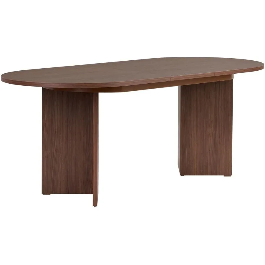 Esstisch Georis Braun Holz B 160 cm - Farbe: Milano Nussbaum - Material: 100% Melaminbeschichtete Spanplatte