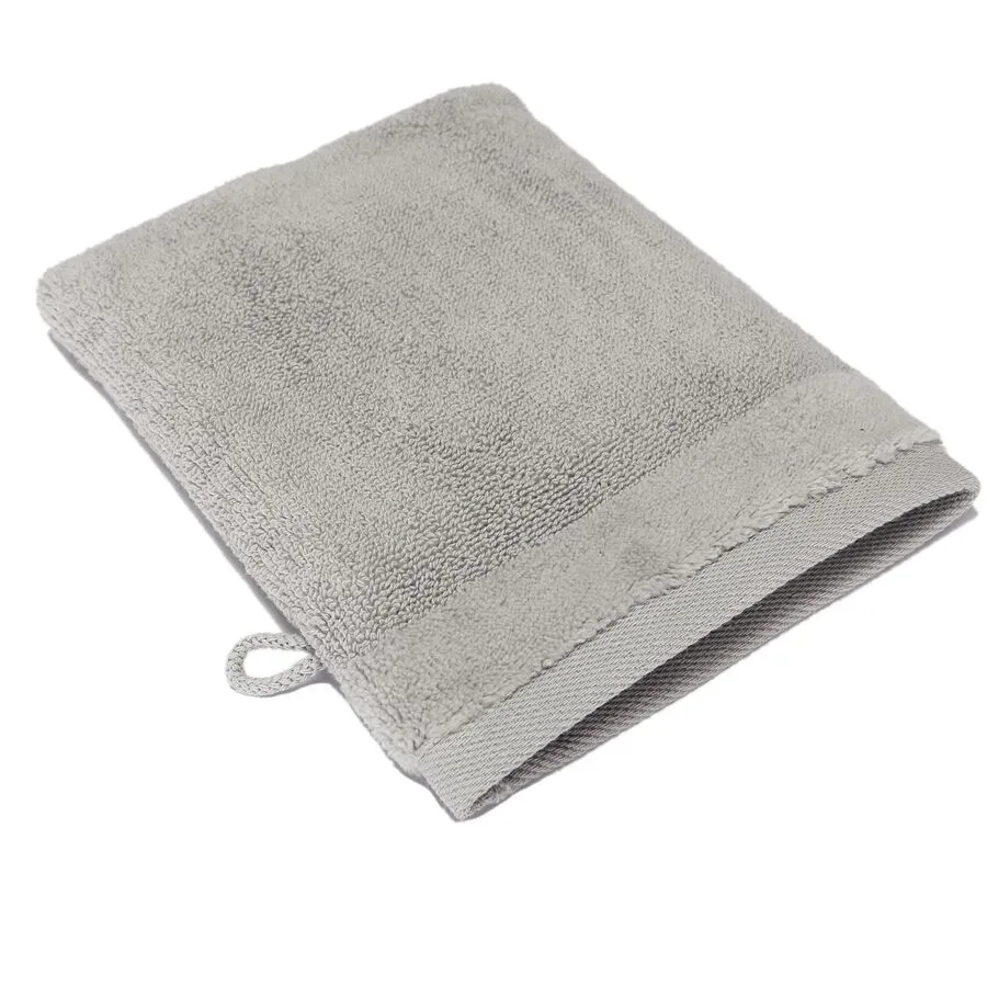 Living Home - Softfeel Waschhandschuh, 15 x 21 cm, Silber