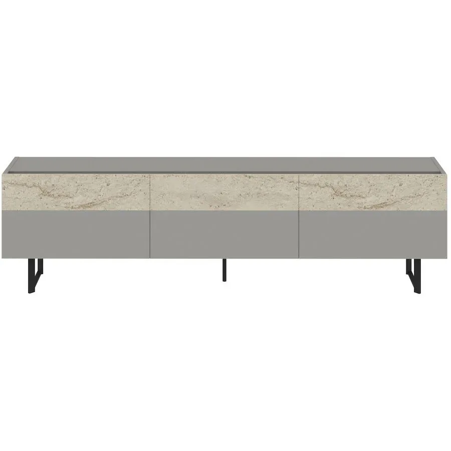 TV-Möbel Georis Grau/Travertin Holzwerkstoff B 180 cm