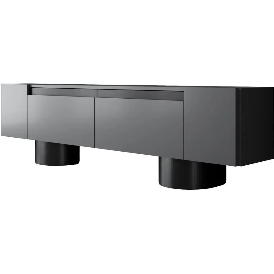 TV-Möbel Georis Anthrazit/Schwarz Holzwerkstoff B 180 cm