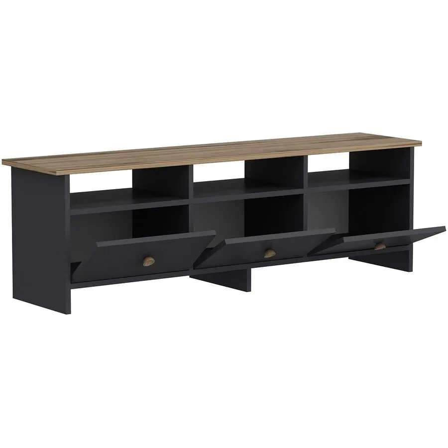 TV-Möbel Georis Anthrazit/Eiche Holzwerkstoff B 150 cm