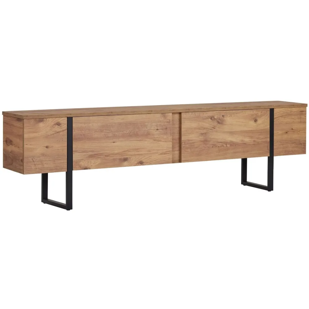 TV-Möbel Georis Kiefer/Schwarz Holzwerkstoff B 180 cm