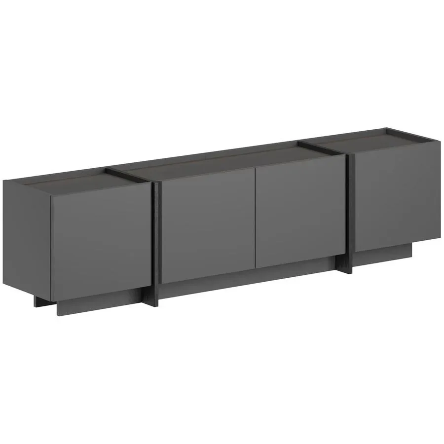 TV-Möbel Georis Anthrazit/Schwarz Holzwerkstoff B 180 cm