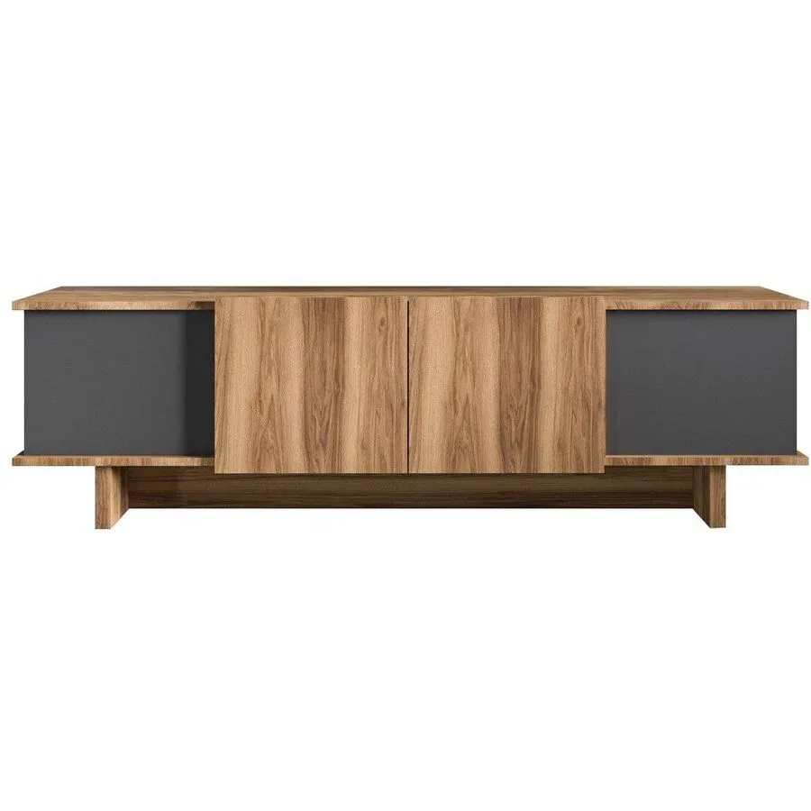 TV-Möbel Georis Anthrazit/Nussbaum Holzwerkstoff B 180 cm