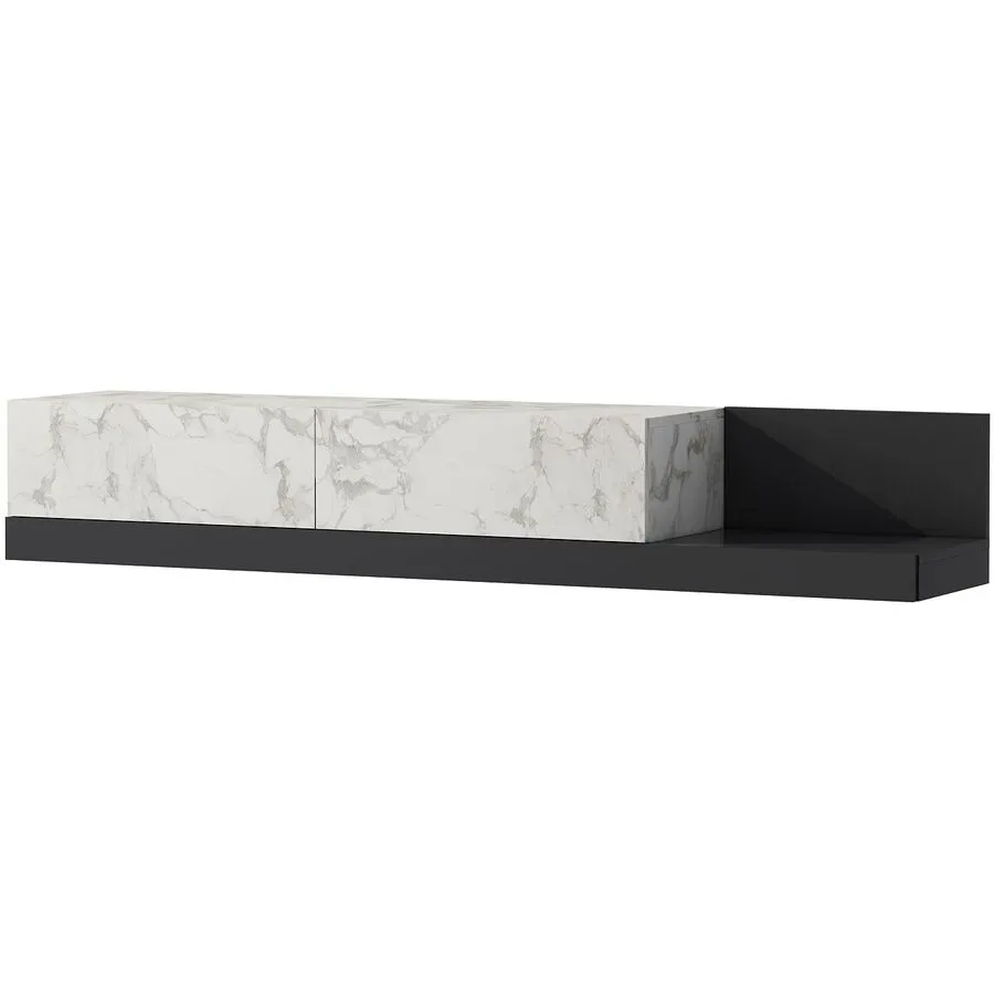 TV-Möbel Georis Marmo Marmor/Anthrazit Holzwerkstoff B 180 cm