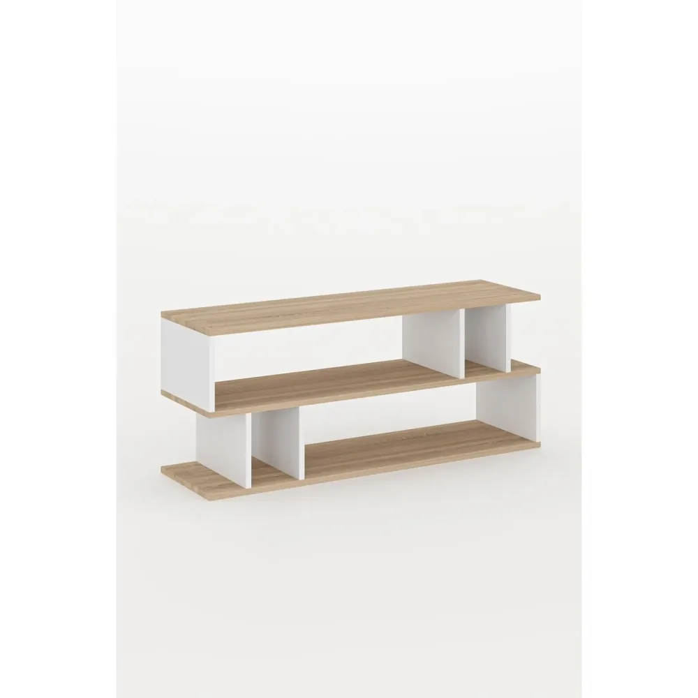 TV-Möbel Georis Eiche/Weiss Holzwerkwerkstoff B 120 cm