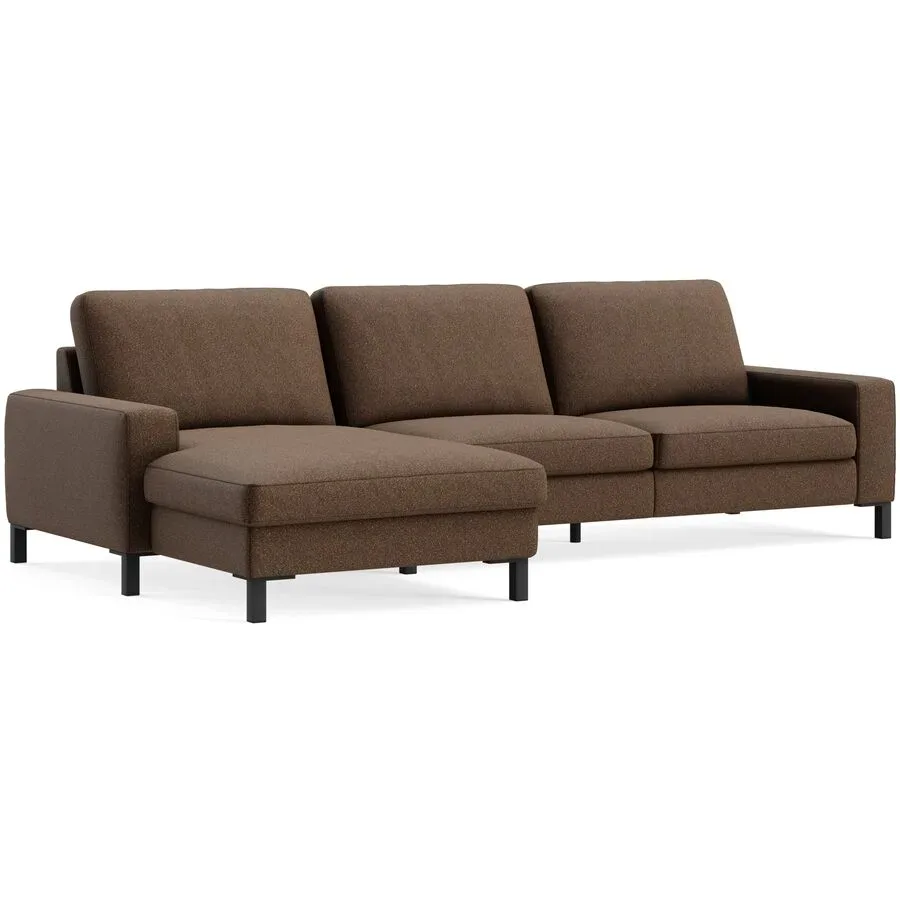 Ecksofa Step Basic Stoff Salt n pepper rusty B 179 T 164 cm - Möbel Konfigurator: Traummöbel individuell zusammenstellen