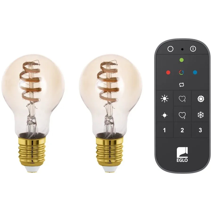 EGLO Leuchtmittel Set 2 x E27 110312 mit Remote, connect.Z