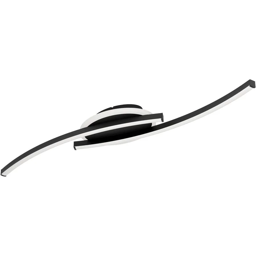 Deckenlampe Lungolago schwarz 1500 lm B 140 cm