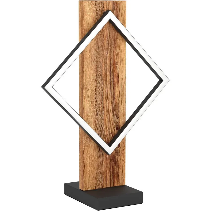 Tischlampe Boyal schwarz, braun rustikal H 425 cm