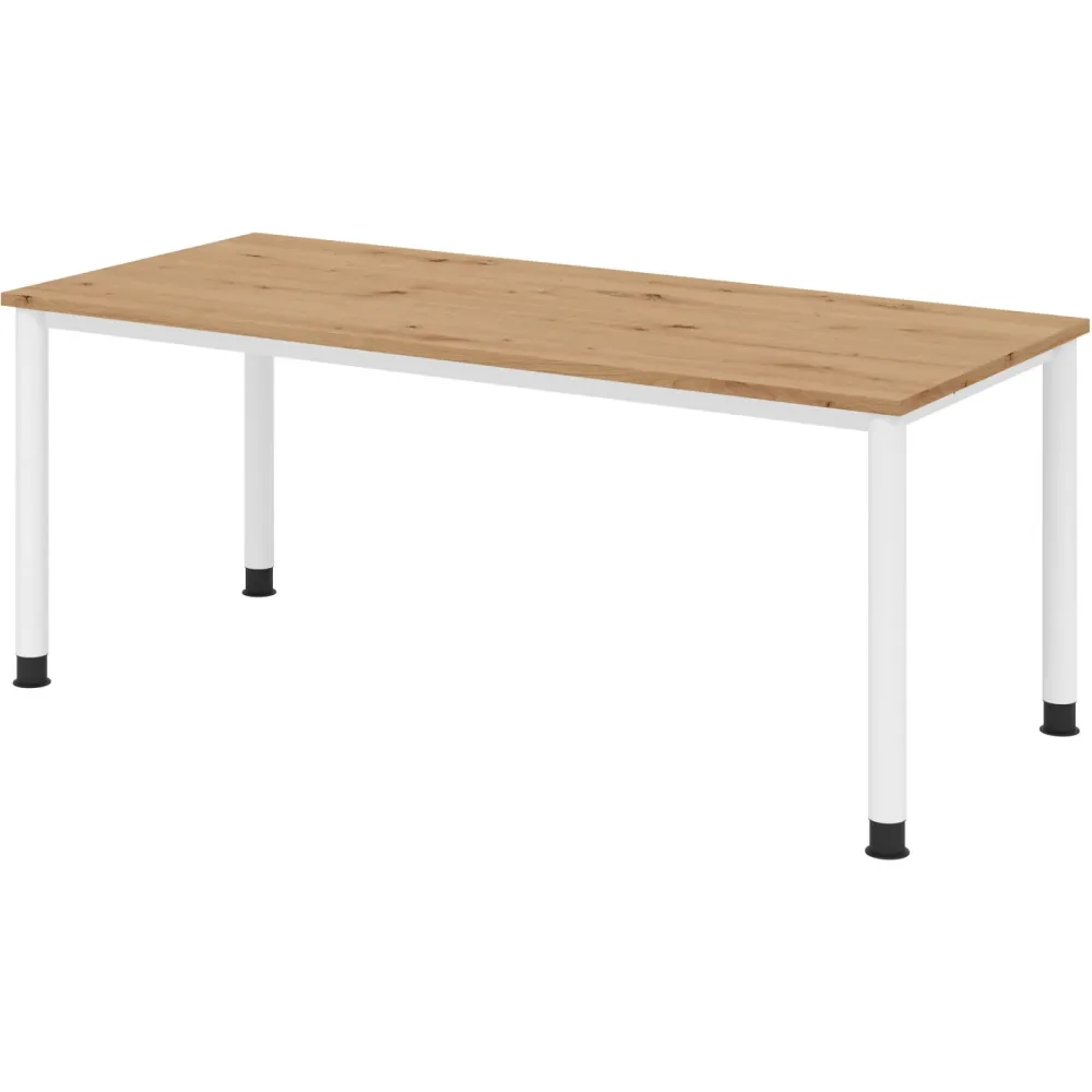 Schreibtisch Office Asteiche manuelle Höhenverstellung 180 x 80 cm