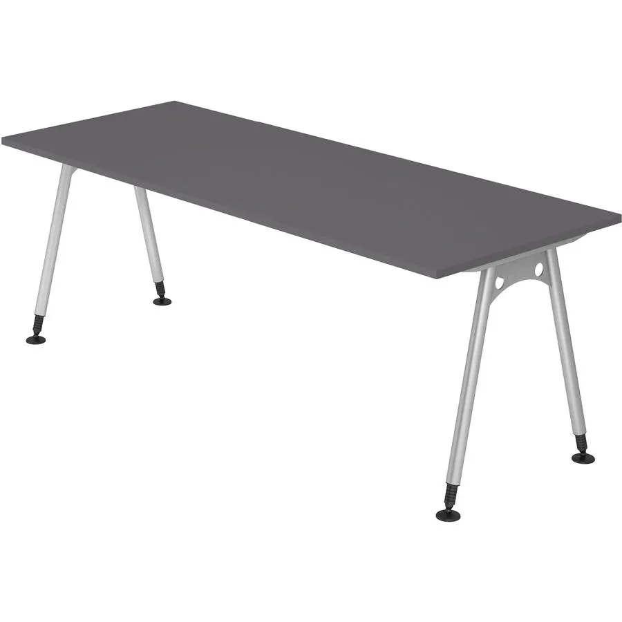 Schreibtisch Office Graphit manuelle Höhenverstellung 200 x 80 cm