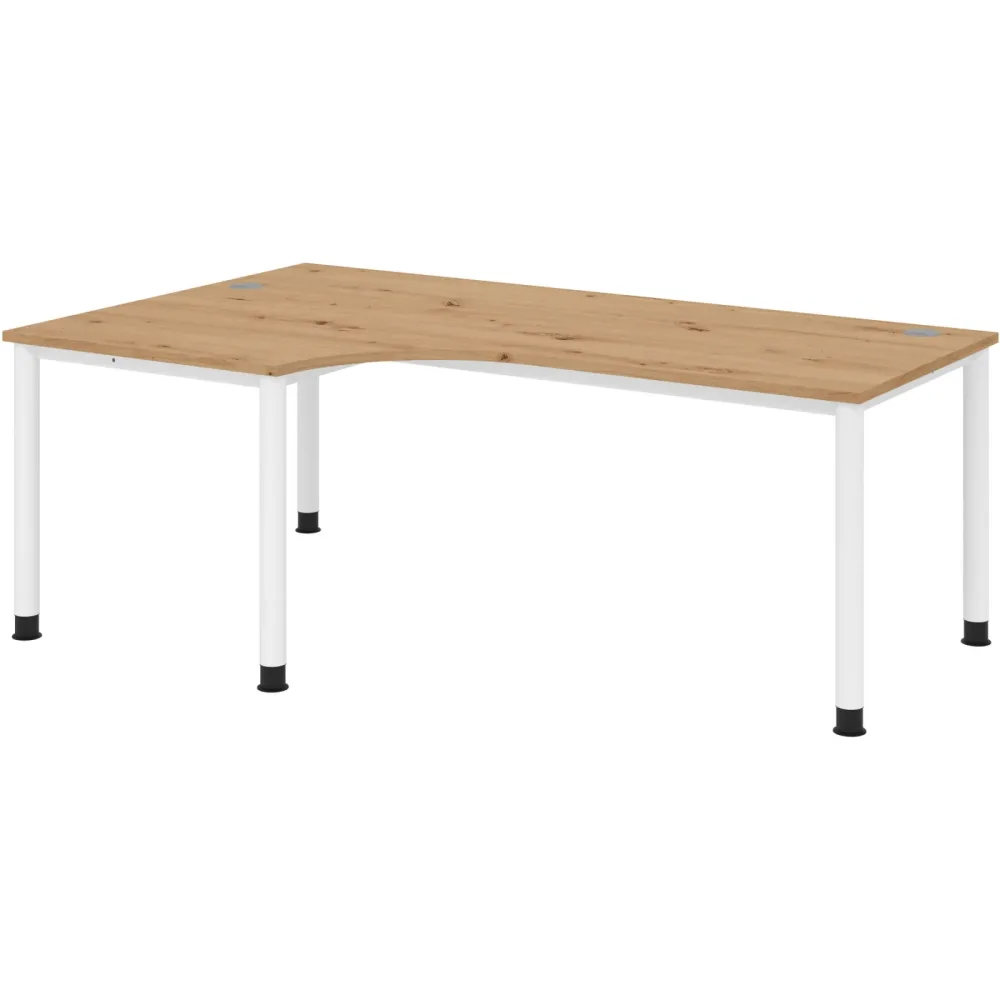 Schreibtisch Office Asteiche manuelle Höhenverstellung 200 x 120 cm