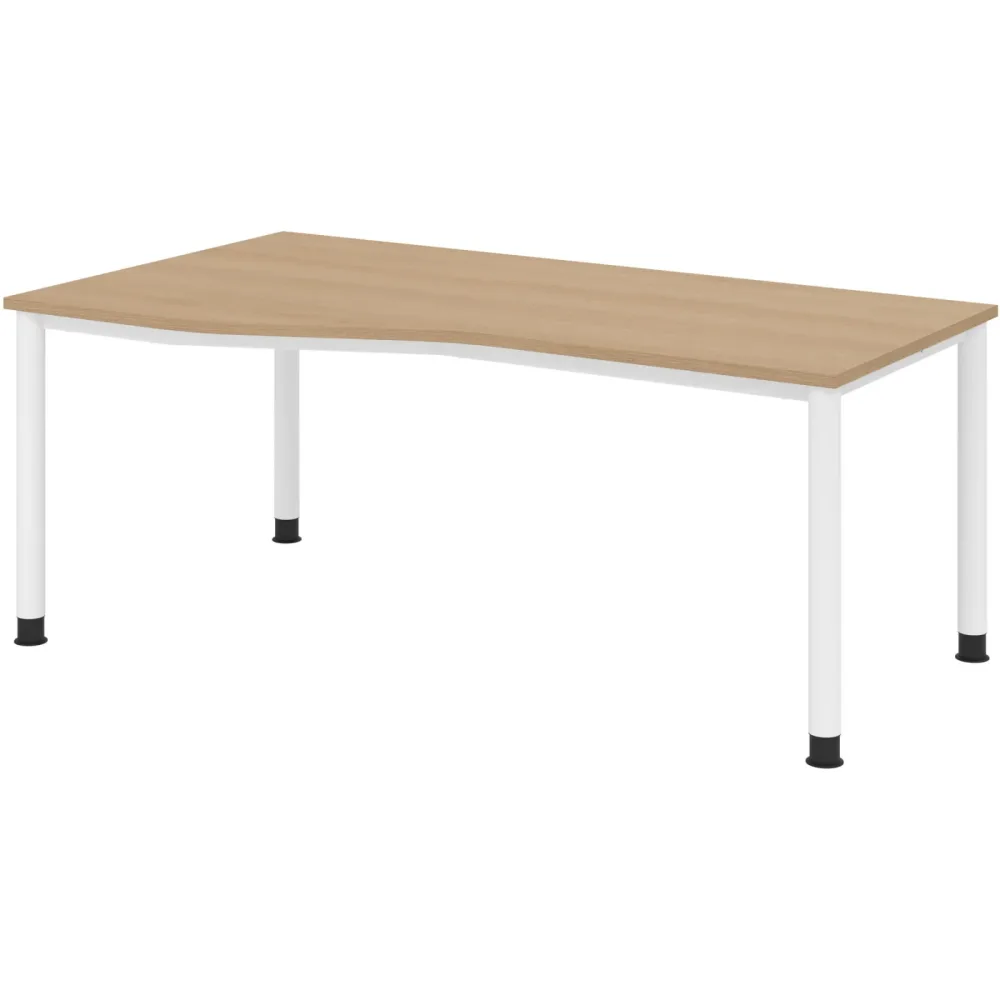 Schreibtisch Office Eiche manuelle Höhenverstellung 180 x 100 cm