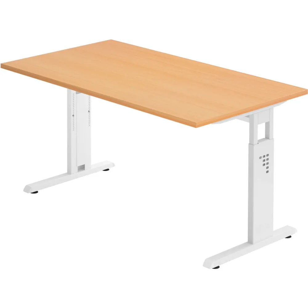 Schreibtisch Office Buche manuelle Höhenverstellung 140 x 80 cm