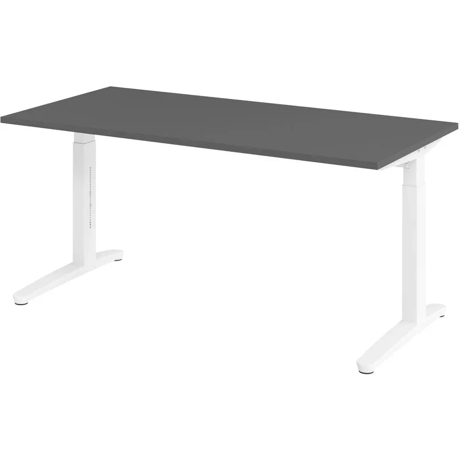 Schreibtisch Office Graphit manuelle Höhenverstellung 160 x 80 cm