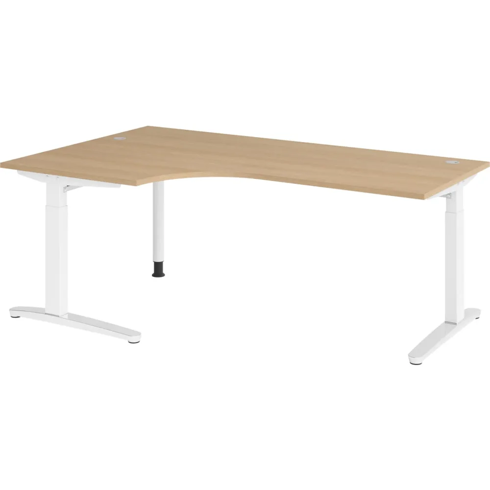 Schreibtisch Office Eiche manuelle Höhenverstellung 200 x 120 cm