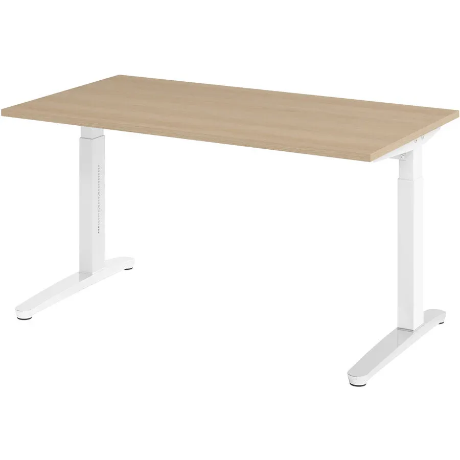 Schreibtisch Office Eiche manuelle Höhenverstellung 140 x 80 cm