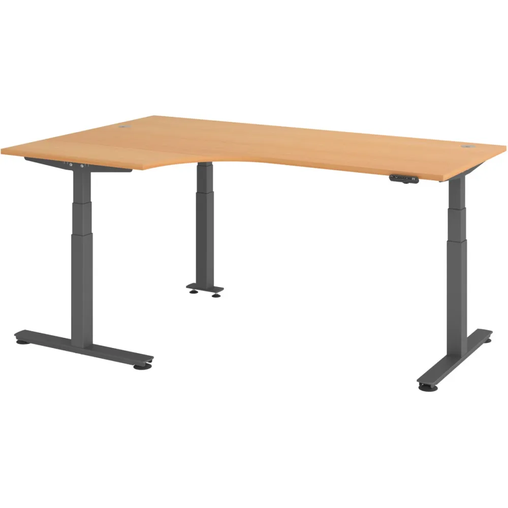 Schreibtisch Office Buche elektrische Höhenverstellung 200 x 120 cm