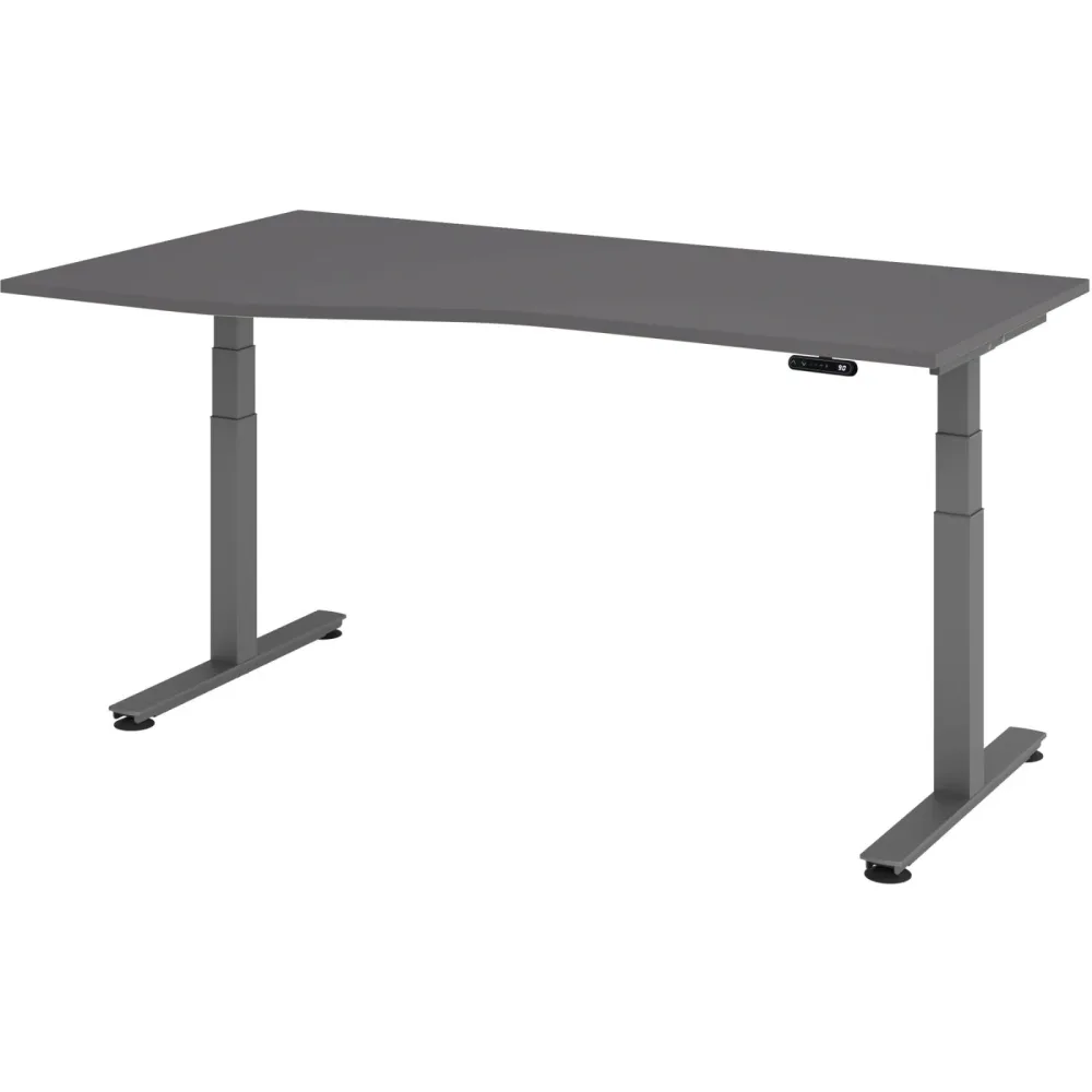 Schreibtisch Office Graphit elektrische Höhenverstellung 180 x 100 cm