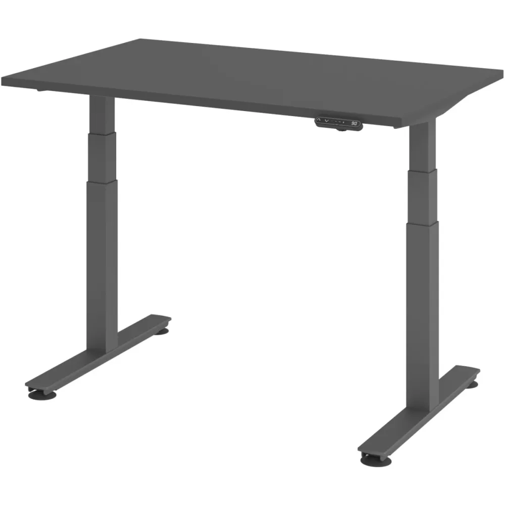 Schreibtisch Office Graphit elektrische Höhenverstellung 120 x 80 cm