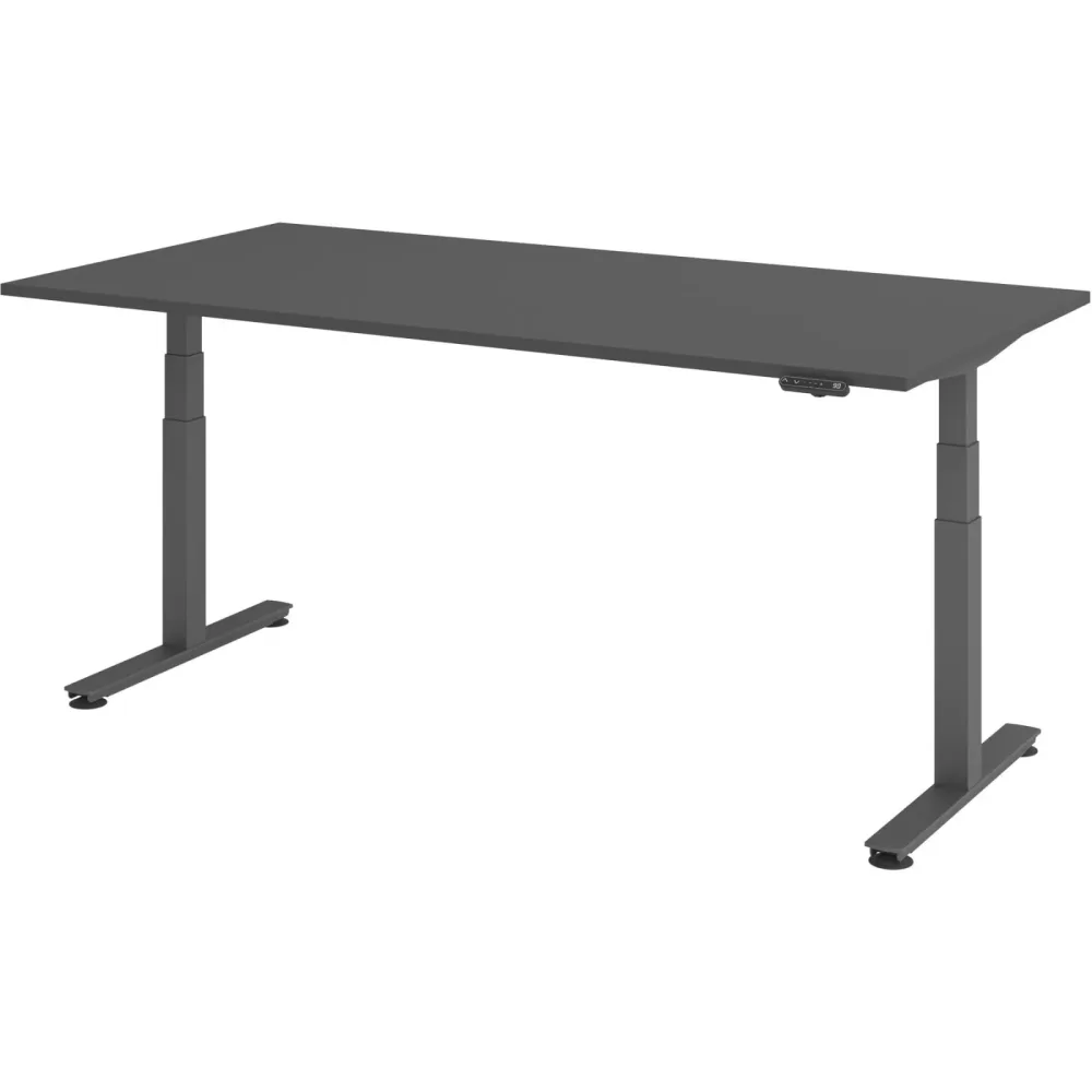 Schreibtisch Office Graphit elektrische Höhenverstellung 200 x 100 cm