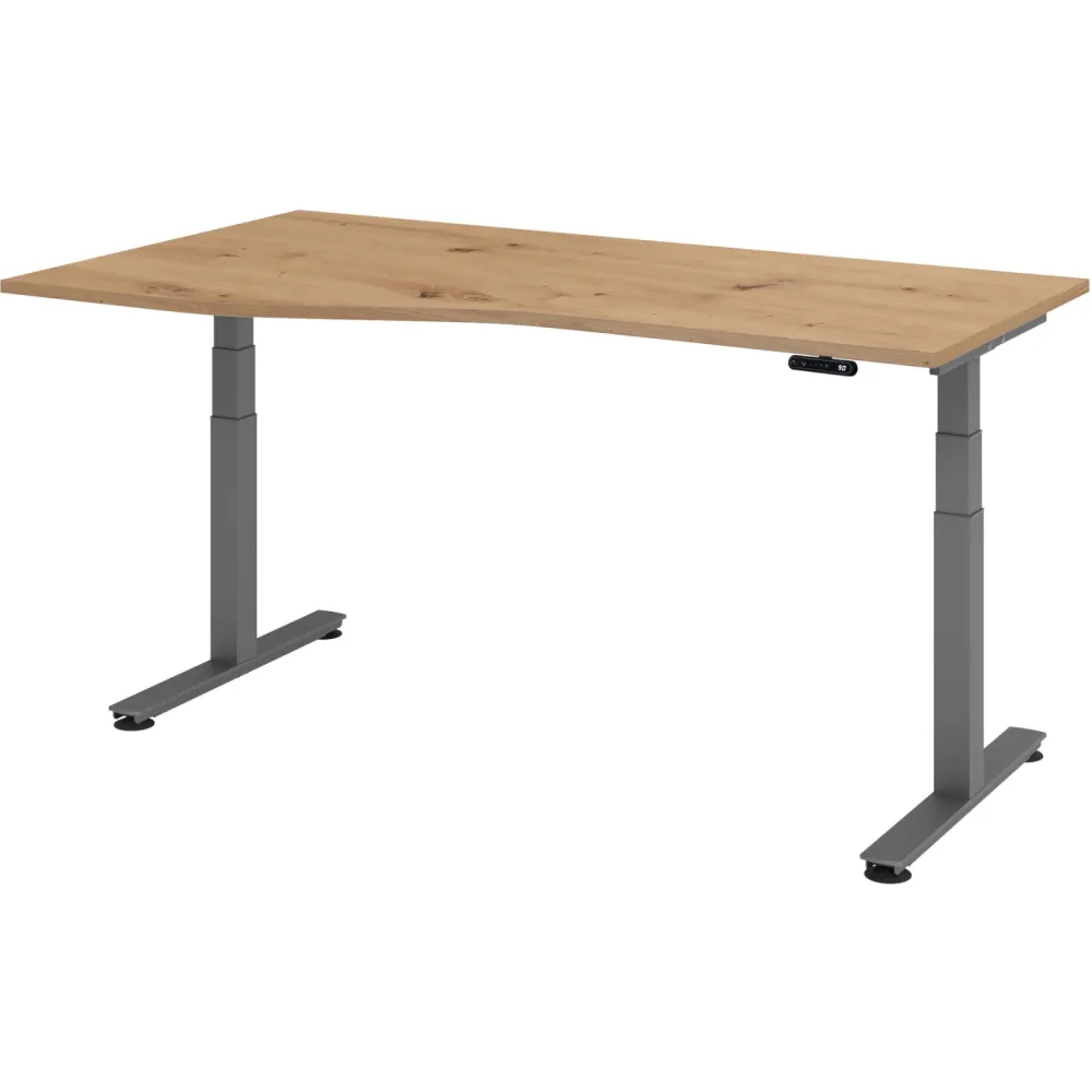 Schreibtisch Office Asteiche elektrische Höhenverstellung 180 x 100 cm