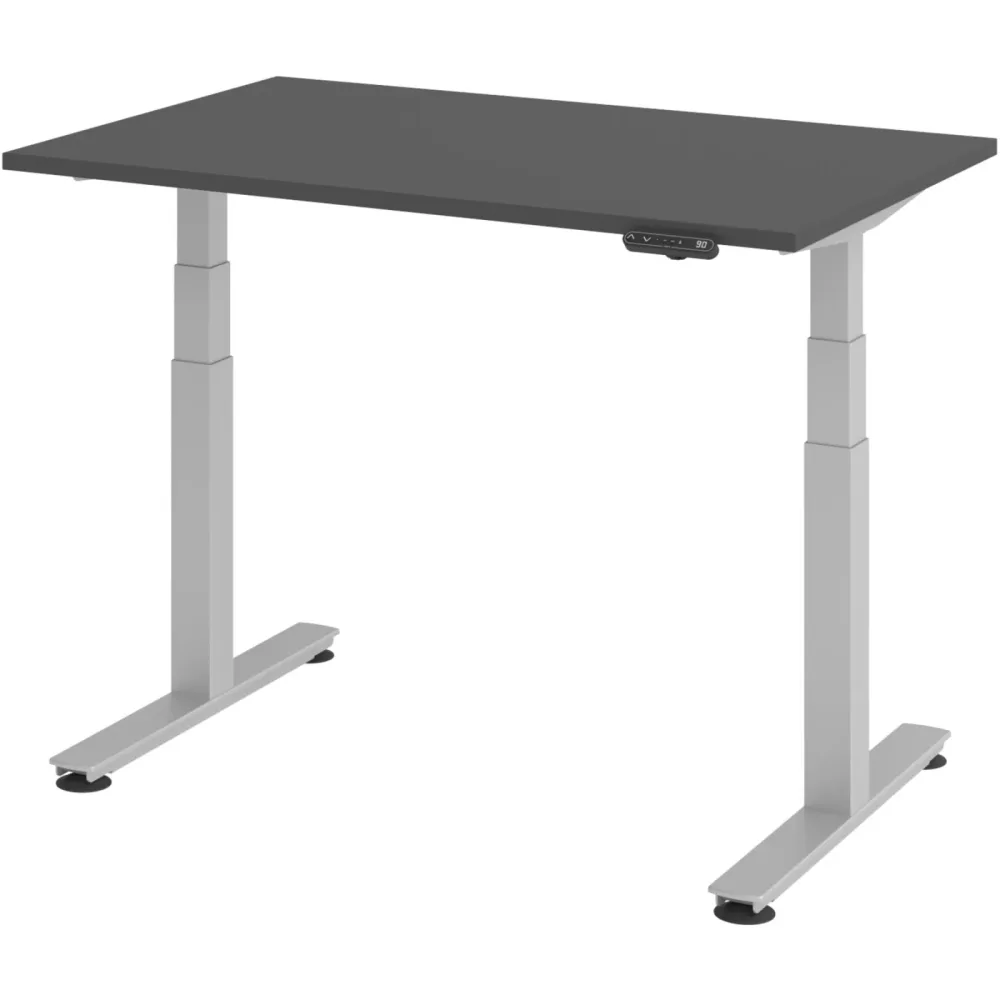 Schreibtisch Office Graphit elektrische Höhenverstellung 120 x 80 cm
