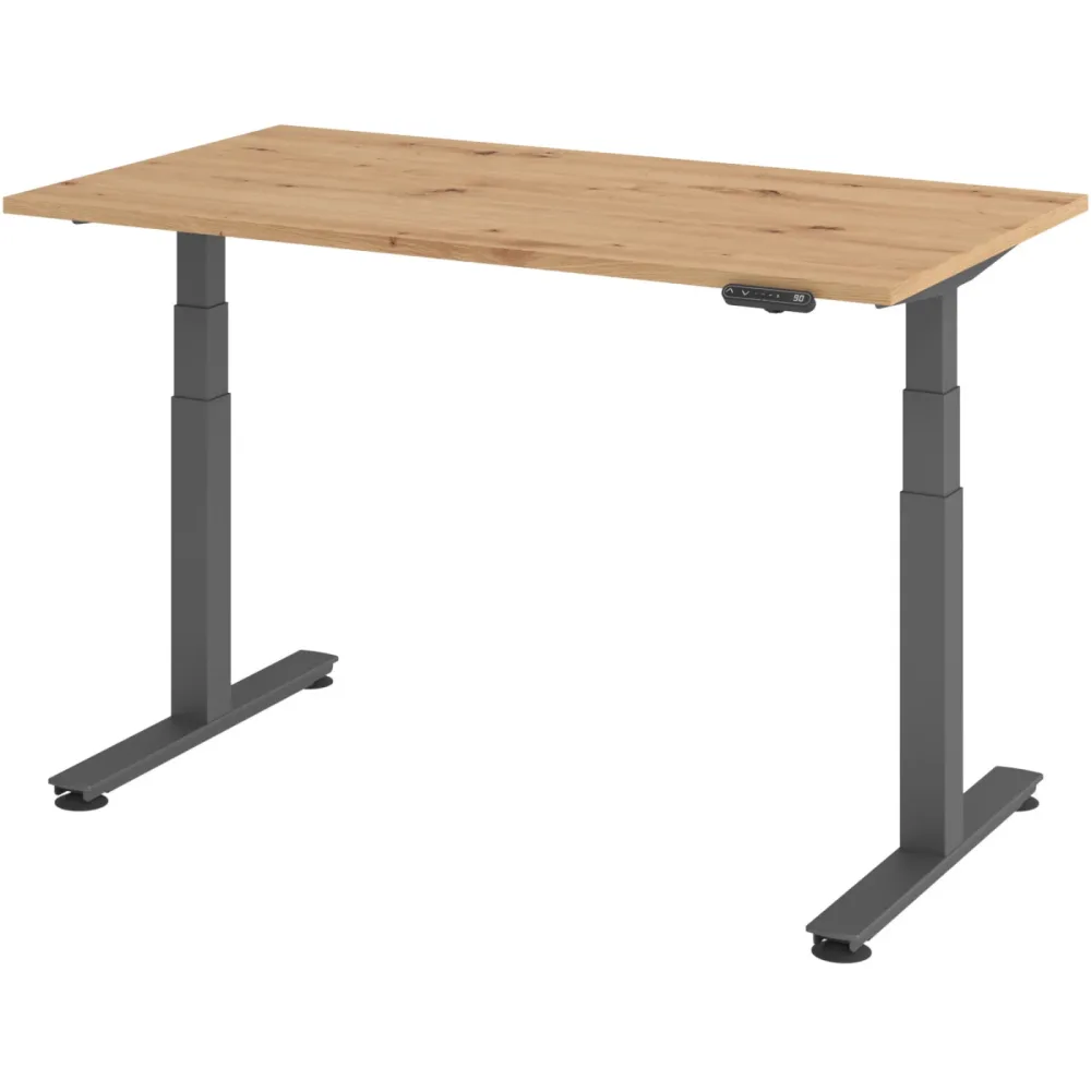 Schreibtisch Office Asteiche elektrische Höhenverstellung 140 x 80 cm