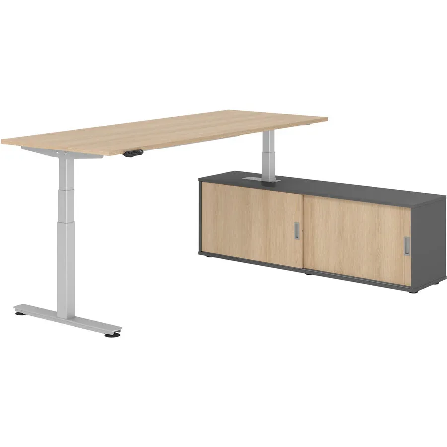 Schreibtisch Office Eiche elektrische Höhenverstellung 200 x 80 cm