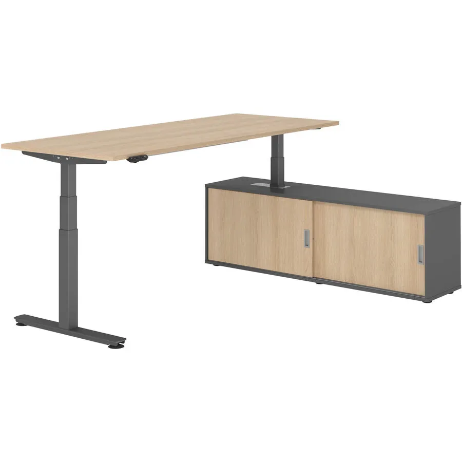 Schreibtisch Office Eiche elektrische Höhenverstellung 200 x 80 cm