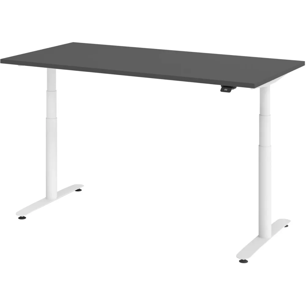 Schreibtisch Office Graphit elektrische Höhenverstellung 160 x 80 cm